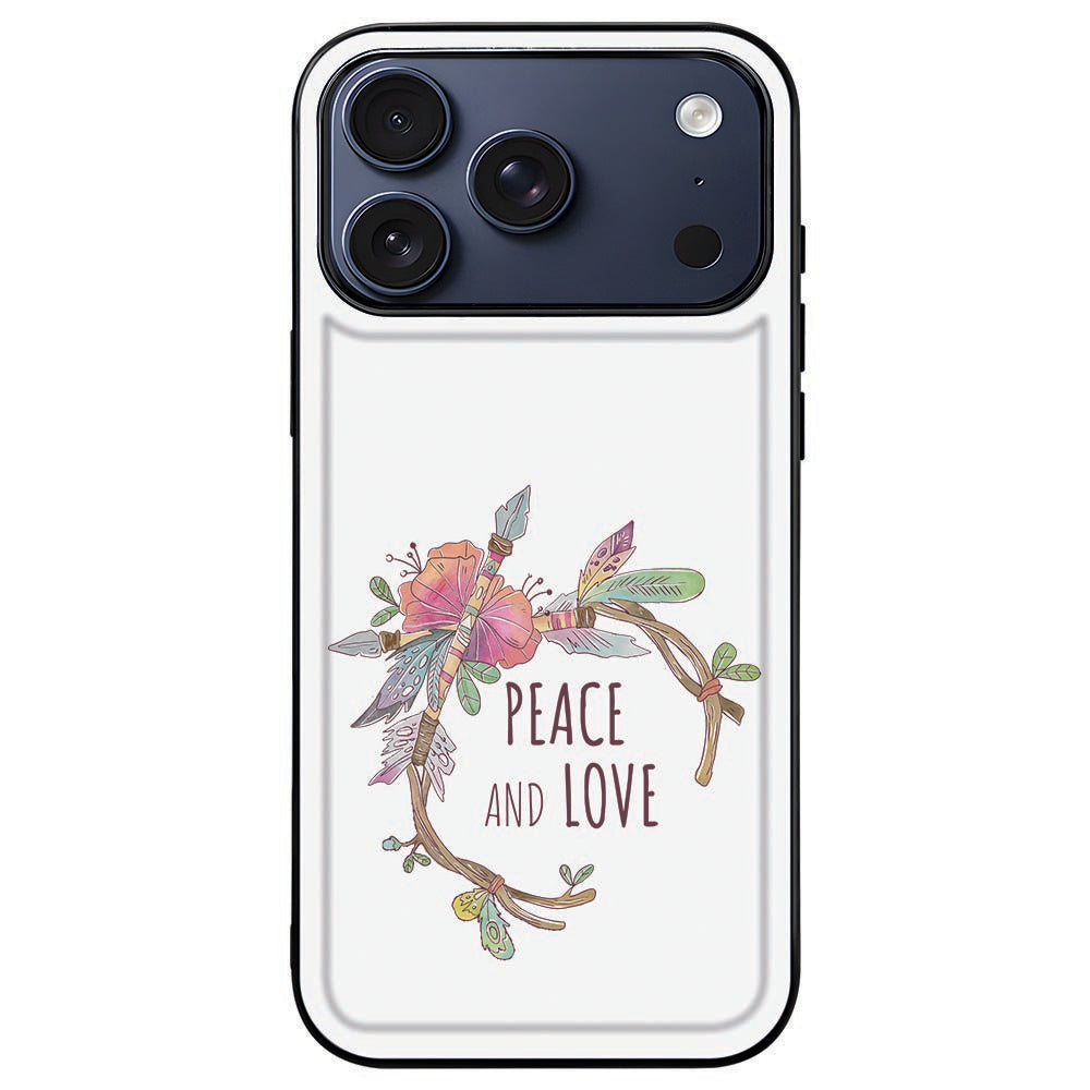 iPhone 18 Pro Max in het Boho Tekst hoesje, tekstillustratie in een zwart kader