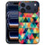 Geruit backcover hoesje iPhone 18 Pro Max, meerkleurig ruitpatroon op de kunstleren achterkant