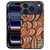 Retro iPhone 18 Pro Max backcover met kleurrijke bogen en blokken op de kunstleren achterkant