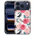 Butterfly Roses iPhone 18 Pro Max hoesje met roze rozen en vlinders op de kunstleren achterkant