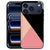 Black Pink Shapes iPhone 18 Pro Max hoesje met abstracte roze en zwarte vormen op kunstleer