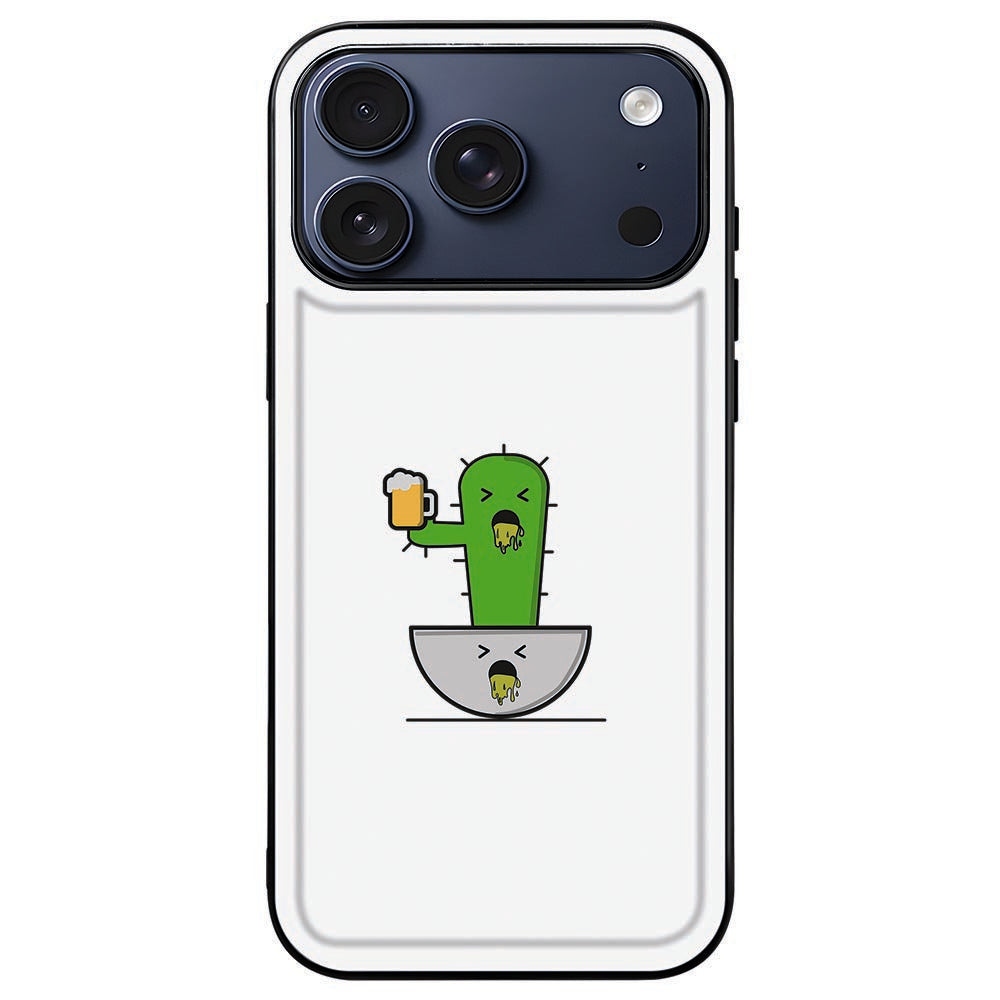 iPhone 18 Pro Max in de Braktus cover, groene tekening binnen de zwarte lijst