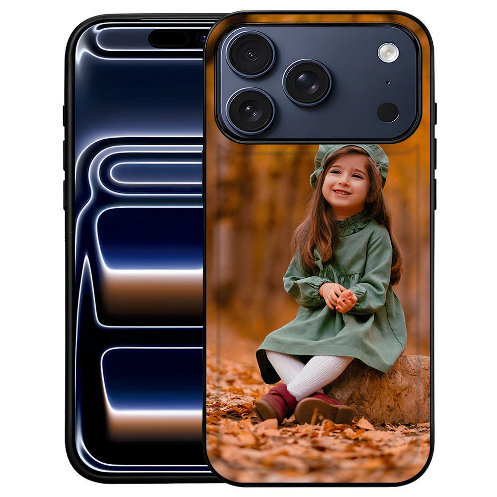 iPhone 17 Pro Max Back Cover met Foto Luxe kind glimlachend herfst