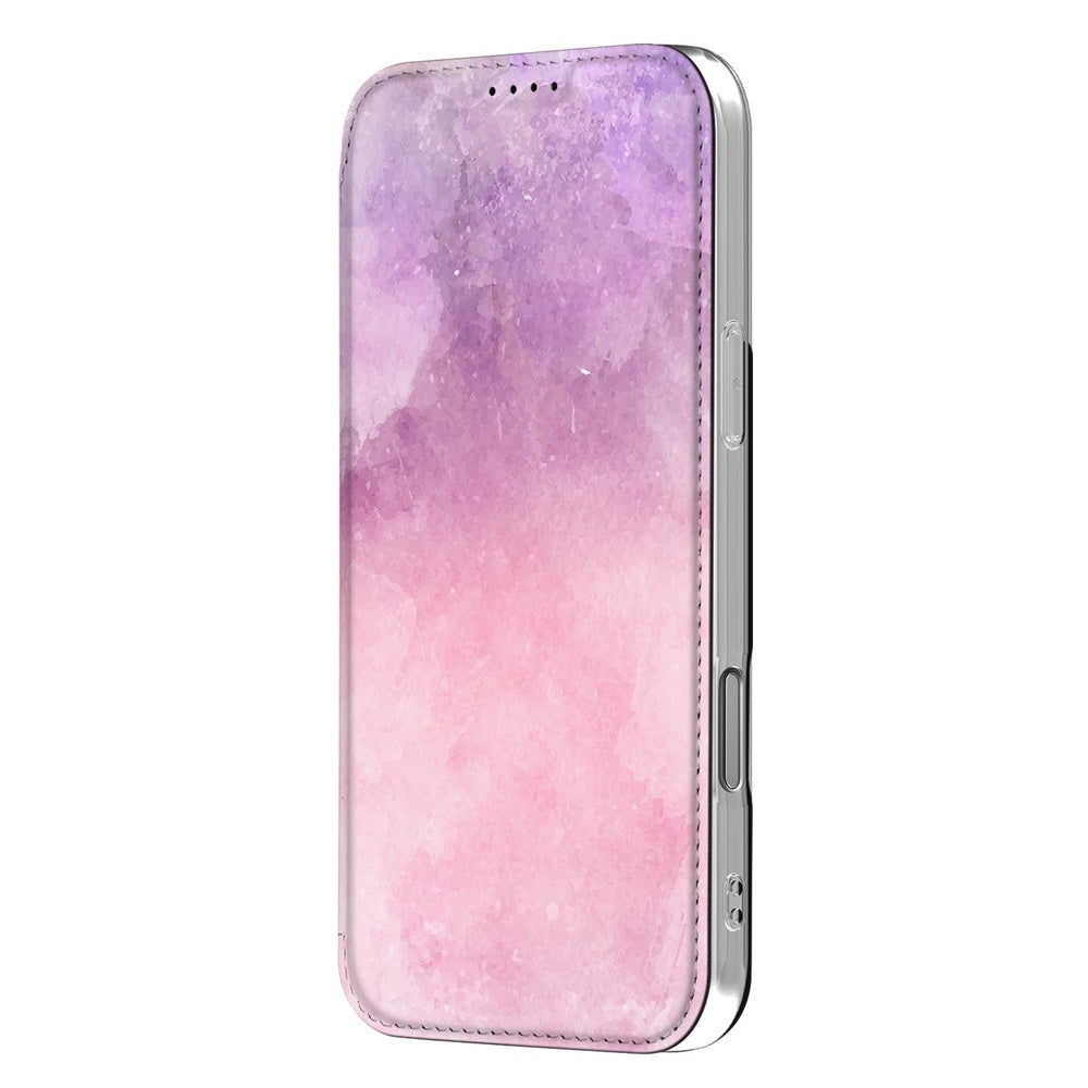 Telefoonhoesje Apple iPhone 18 Pro Max Pink Purple Paint boek case roze paars
