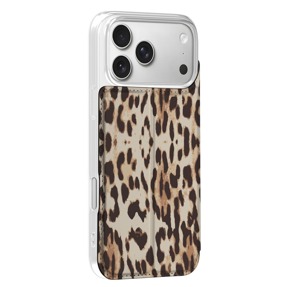 Book Case Apple iPhone 18 Pro Max Leopard luipaardprint design aanzicht