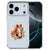 Beige achterkant van het iPhone 18 Pro Max TPU hoesje met elegante paardenillustratie Paard