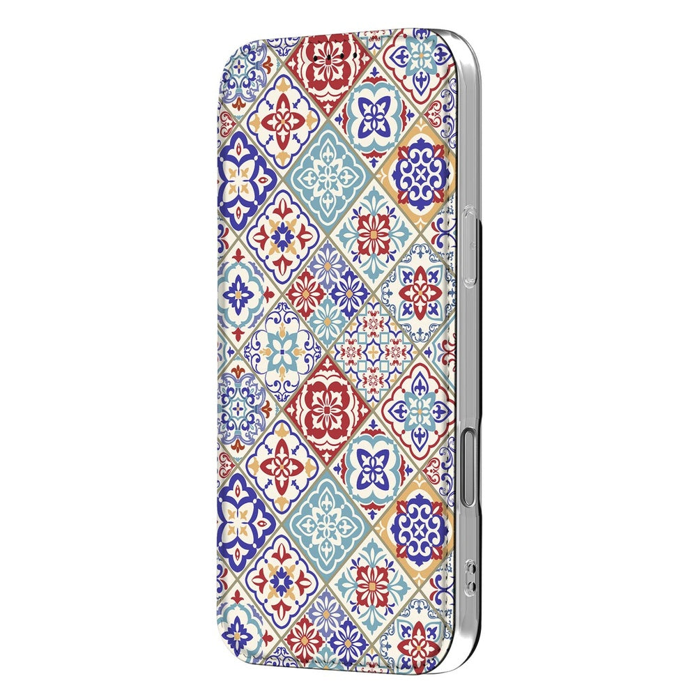 Book Wallet Case Apple iPhone 18 Pro Max Tiles Color design tiles zijaanzicht