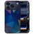 Donkere geometrische print op de achterkant van het iPhone 18 Pro hoesje Polygon Dark