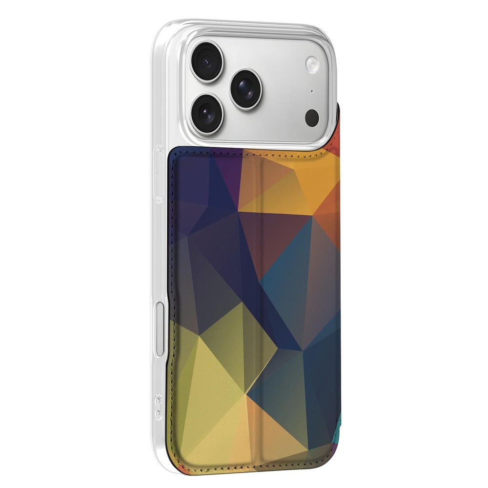 Apple iPhone 18 Pro Book Wallet Case Polygon Color zijaanzicht