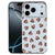iPhone 18 Pro TPU hoesje Poep Emojis, achterkant met wit-zwarte emoji's op transparant