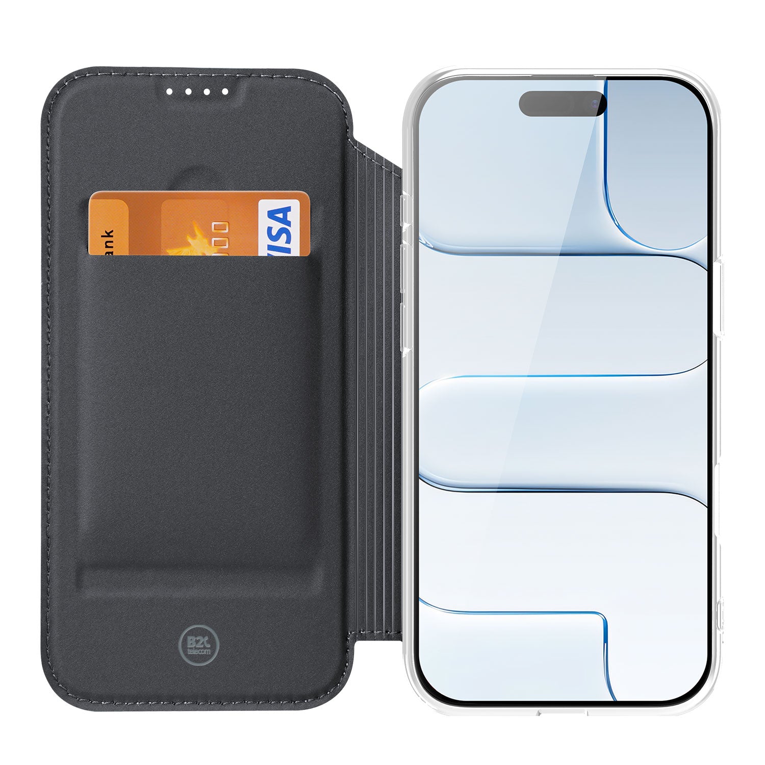 iPhone Air hoesje wit met kaartvak