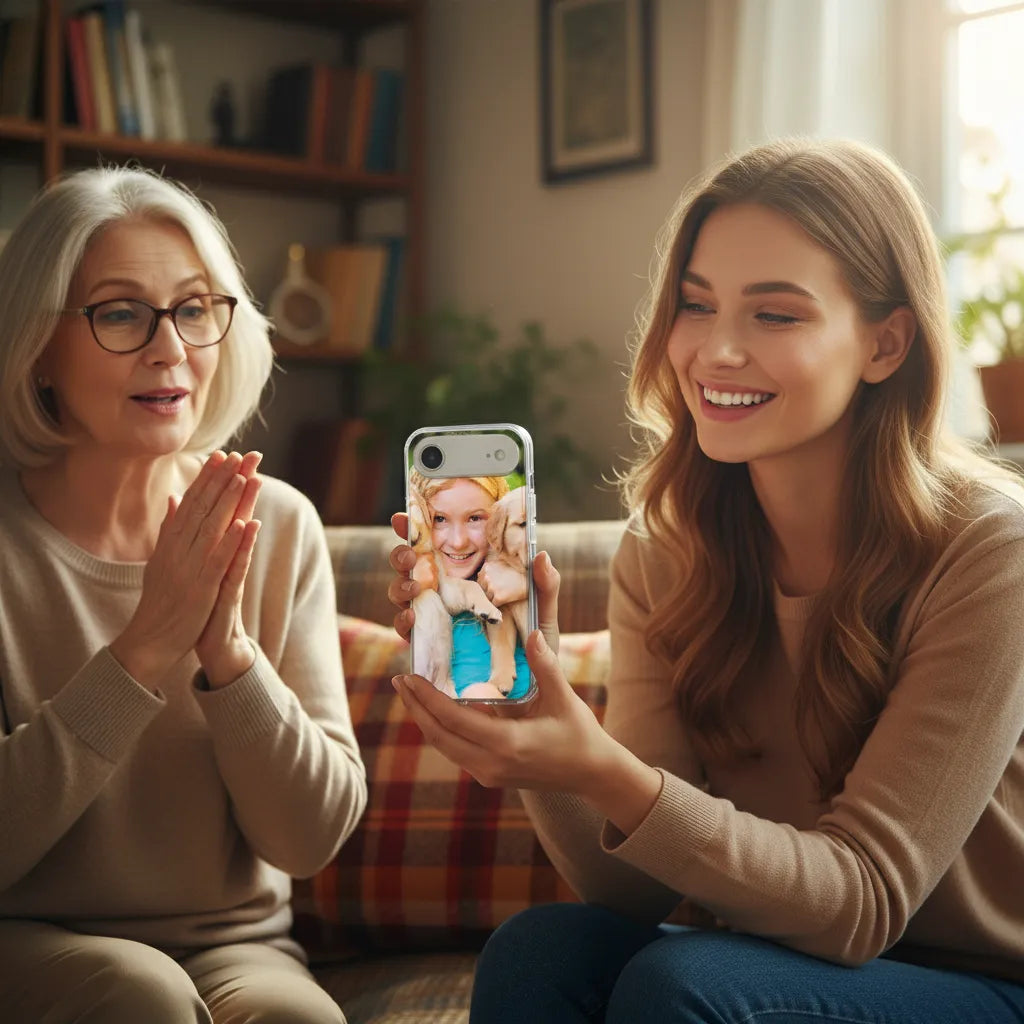 iPhone Air TPU hoesje ontwerpen met eigen foto, tekst en glossy effect | Productafbeelding 3