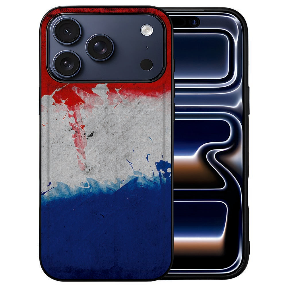 Nederland iPhone 18 Pro backcover met rood-wit-blauwe vlag op de achterkant