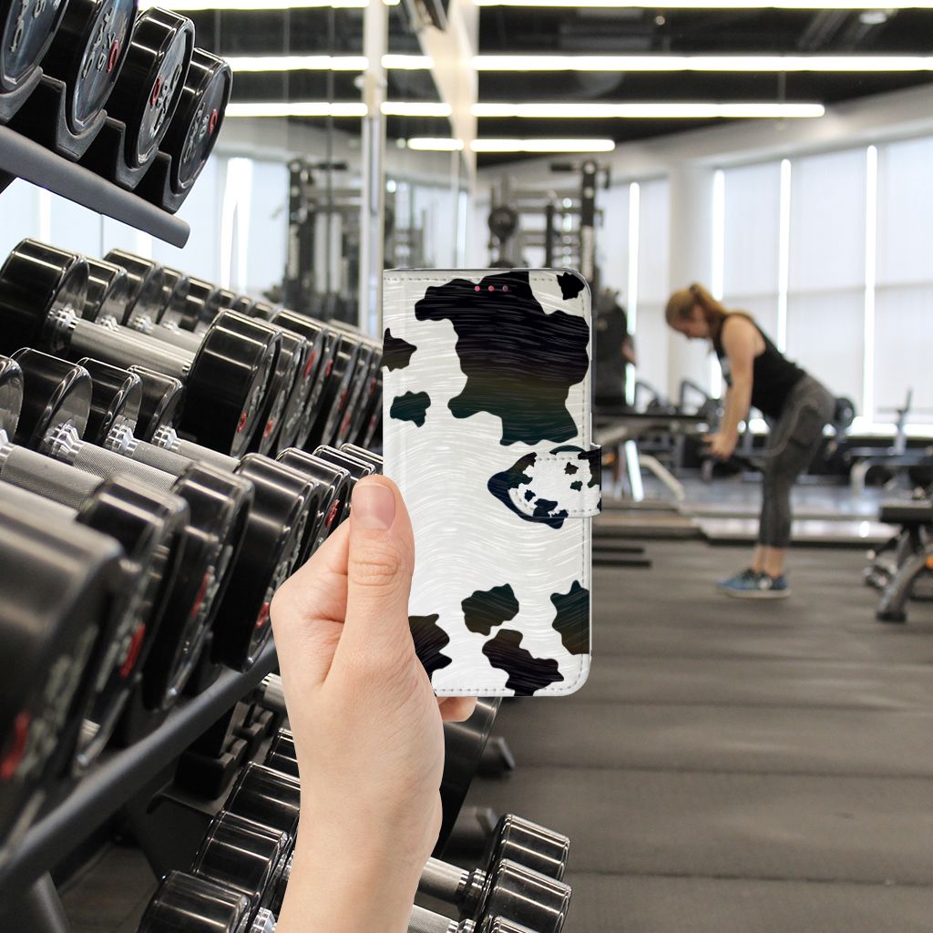 OPPO A54 5G | A74 5G | A93 5G Telefoonhoesje met Pasjes Koeienvlekken design koeienvlekken aanzicht