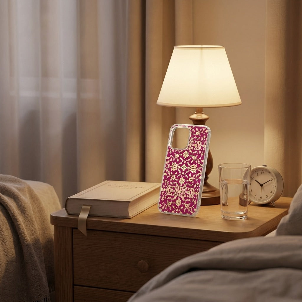 OPPO Reno15 Pro Softcase Back cover Barok Pink - lifestyle foto