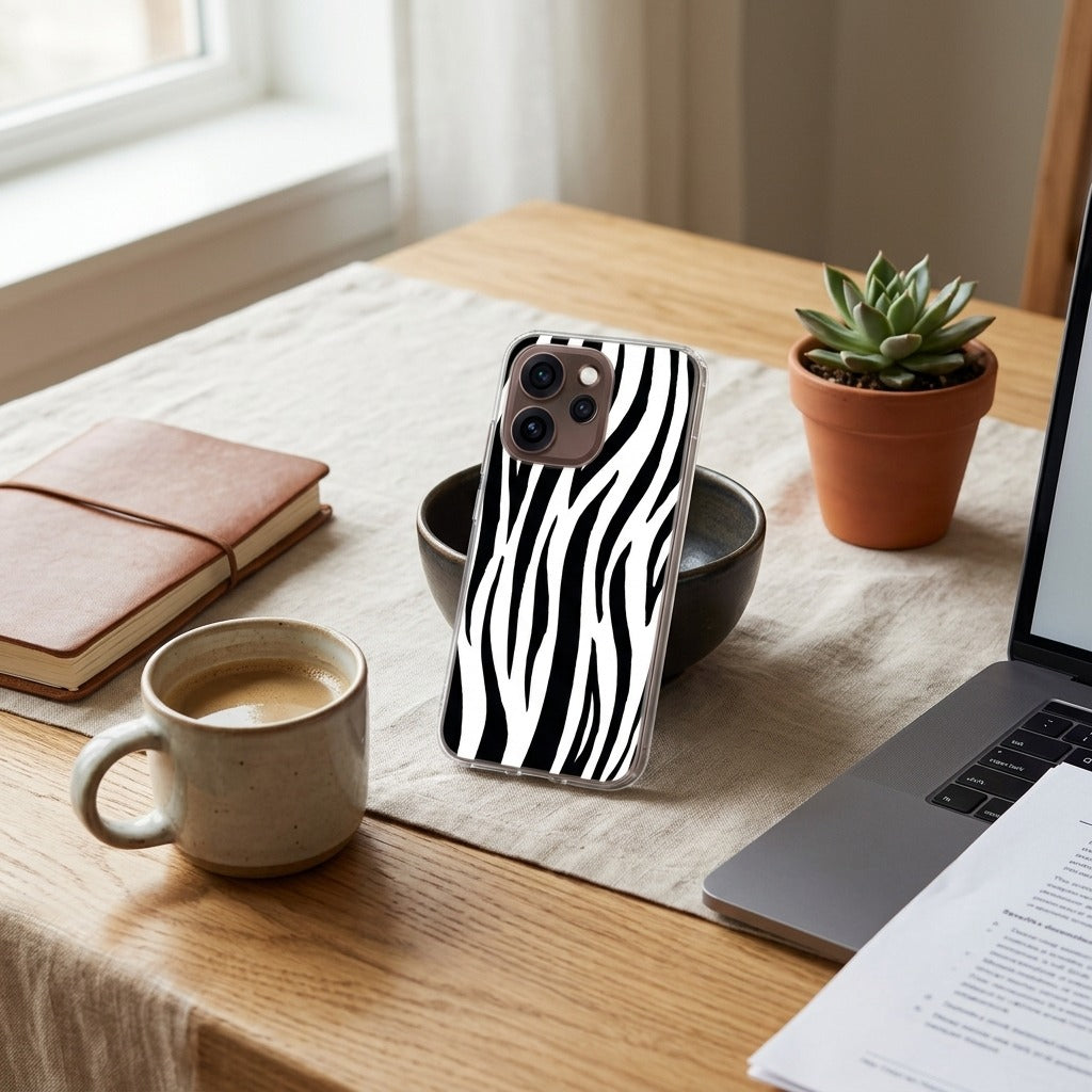 OPPO Reno15 Pro Softcase Back cover Zebra - lifestyle foto