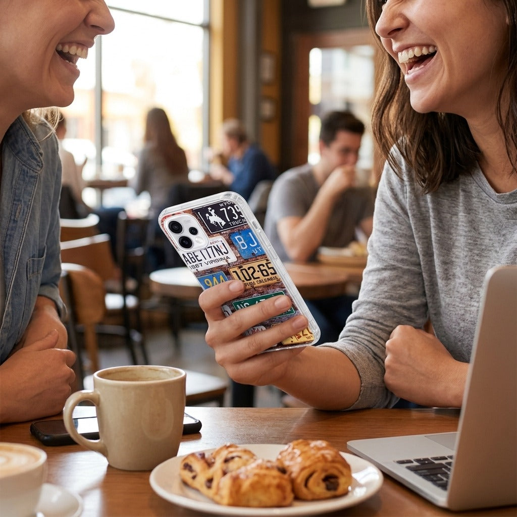 Siliconen hoesje OPPO Reno15 Kentekenplaten - lifestyle foto in huiselijke setting