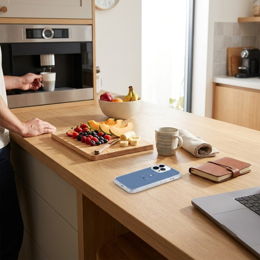 TPU hoesje OPPO Reno15 Baby Rhino - lifestyle foto in huiselijke setting