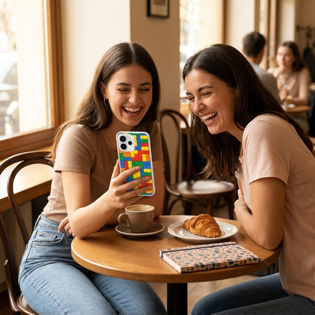 Hoesje OPPO Reno15 Blokken - lifestyle foto in huiselijke setting