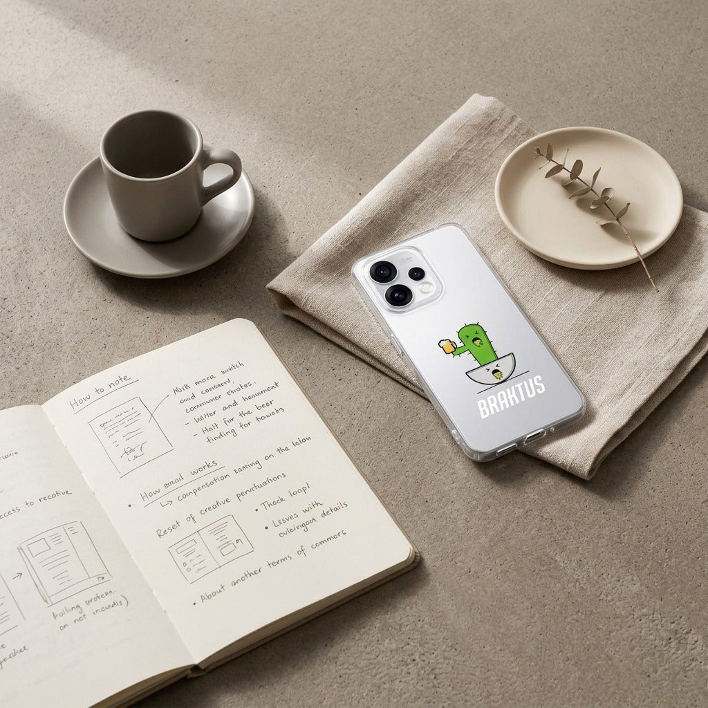 TPU hoesje OPPO Reno15 Braktus - lifestyle foto in huiselijke setting
