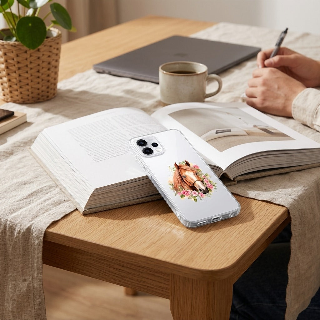 Hoesje OPPO Reno15 Paard - lifestyle foto in huiselijke setting