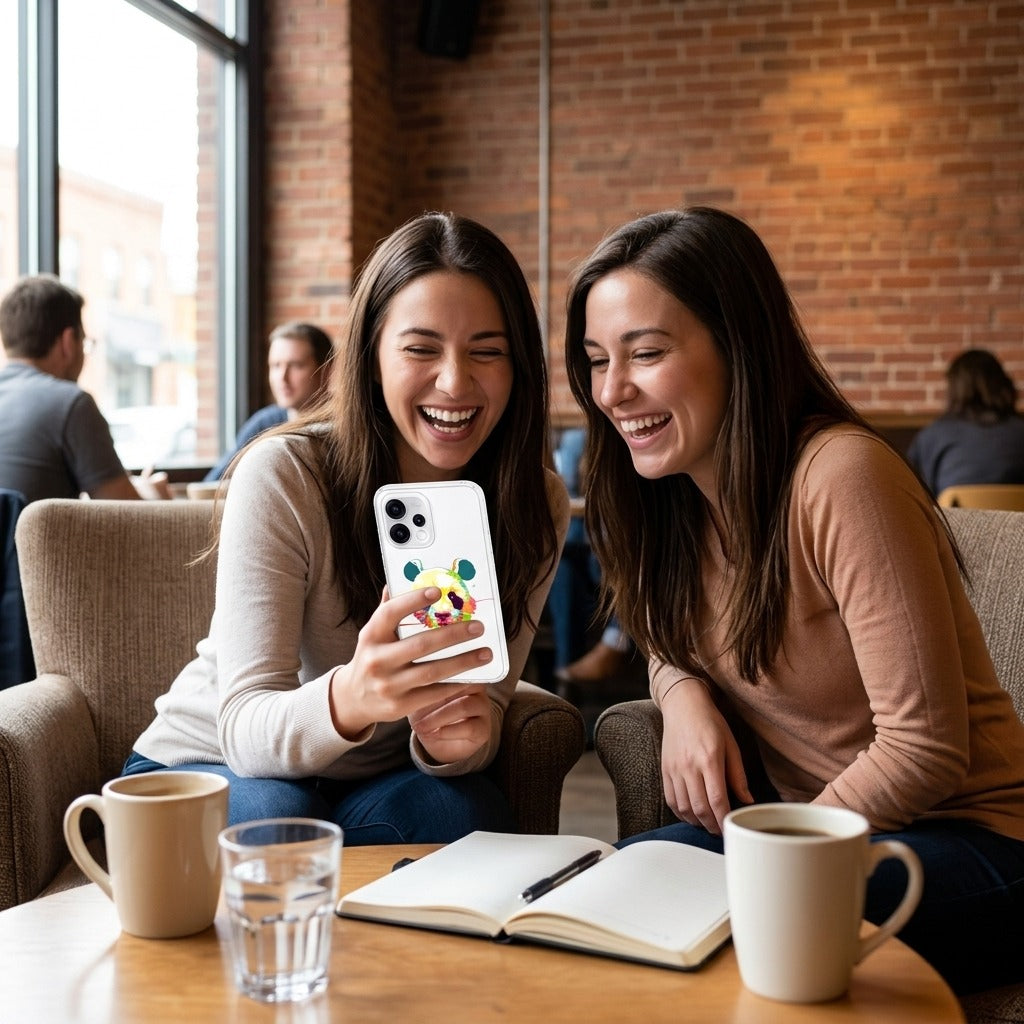 TPU hoesje OPPO Reno15 Panda Color - lifestyle foto in huiselijke setting