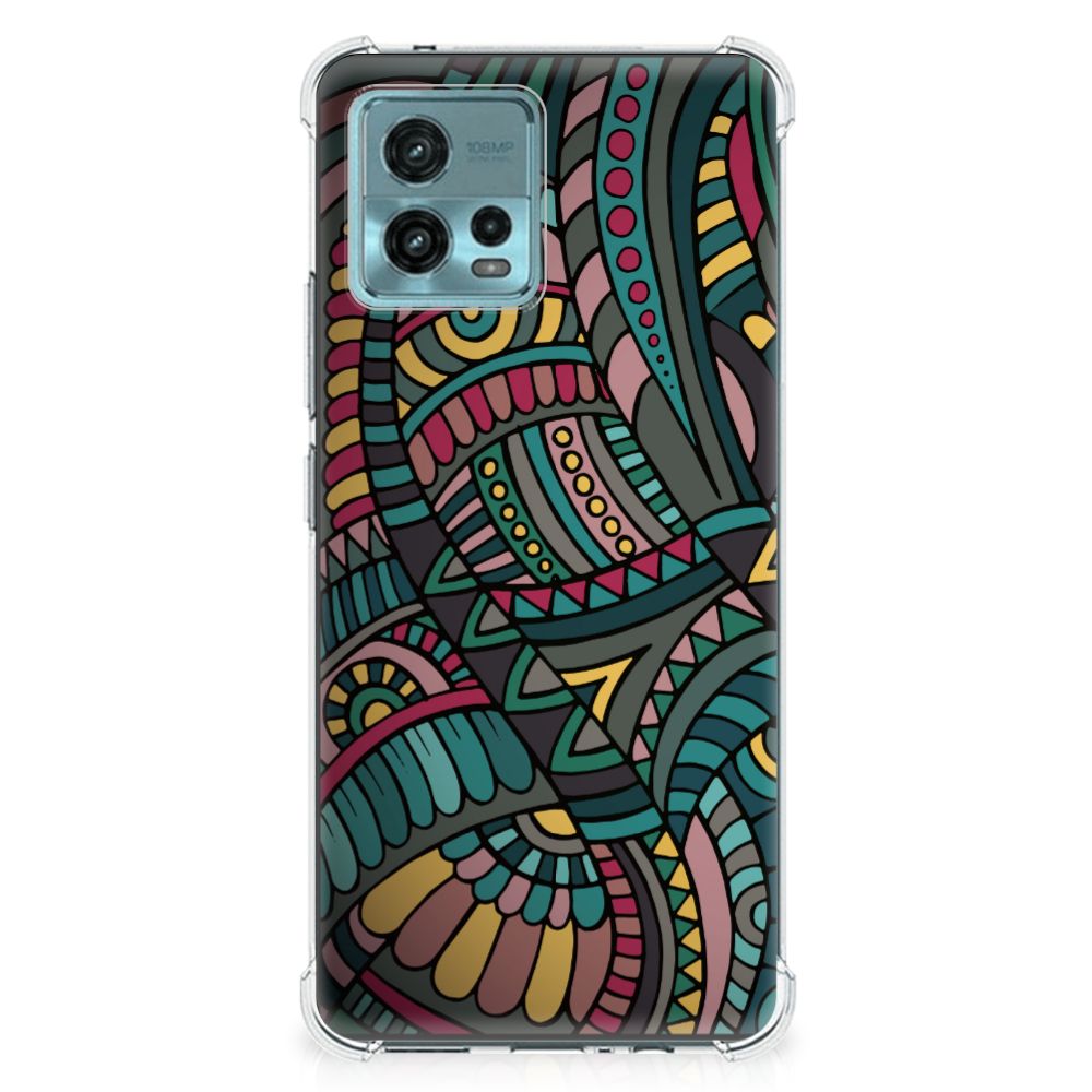 otorola Moto G72 Doorzichtige Silicone Hoesje Aztec B2C Telecom