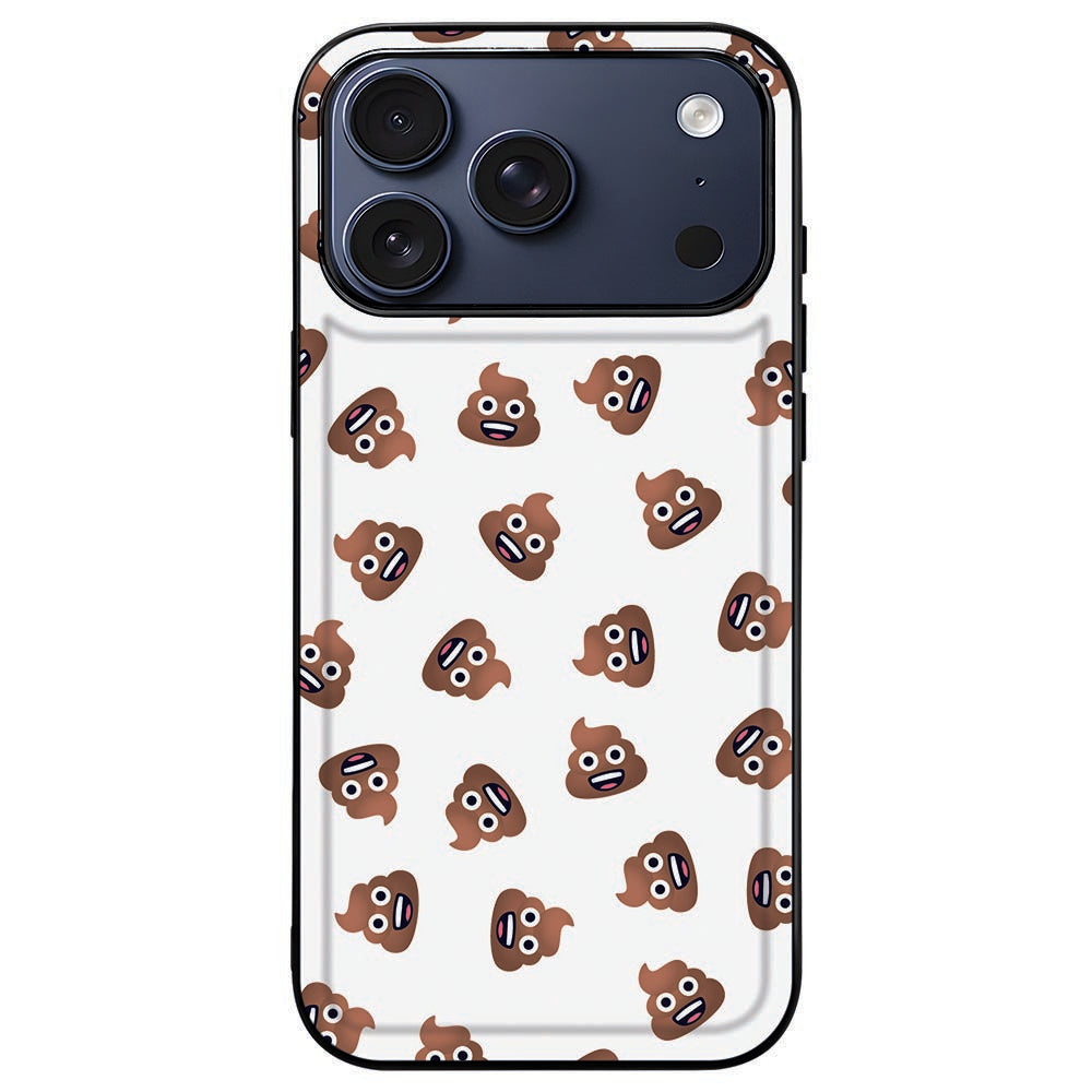 iPhone 18 Pro Max in het Poep Emojis hoesje, camera-eiland vrij binnen de rand