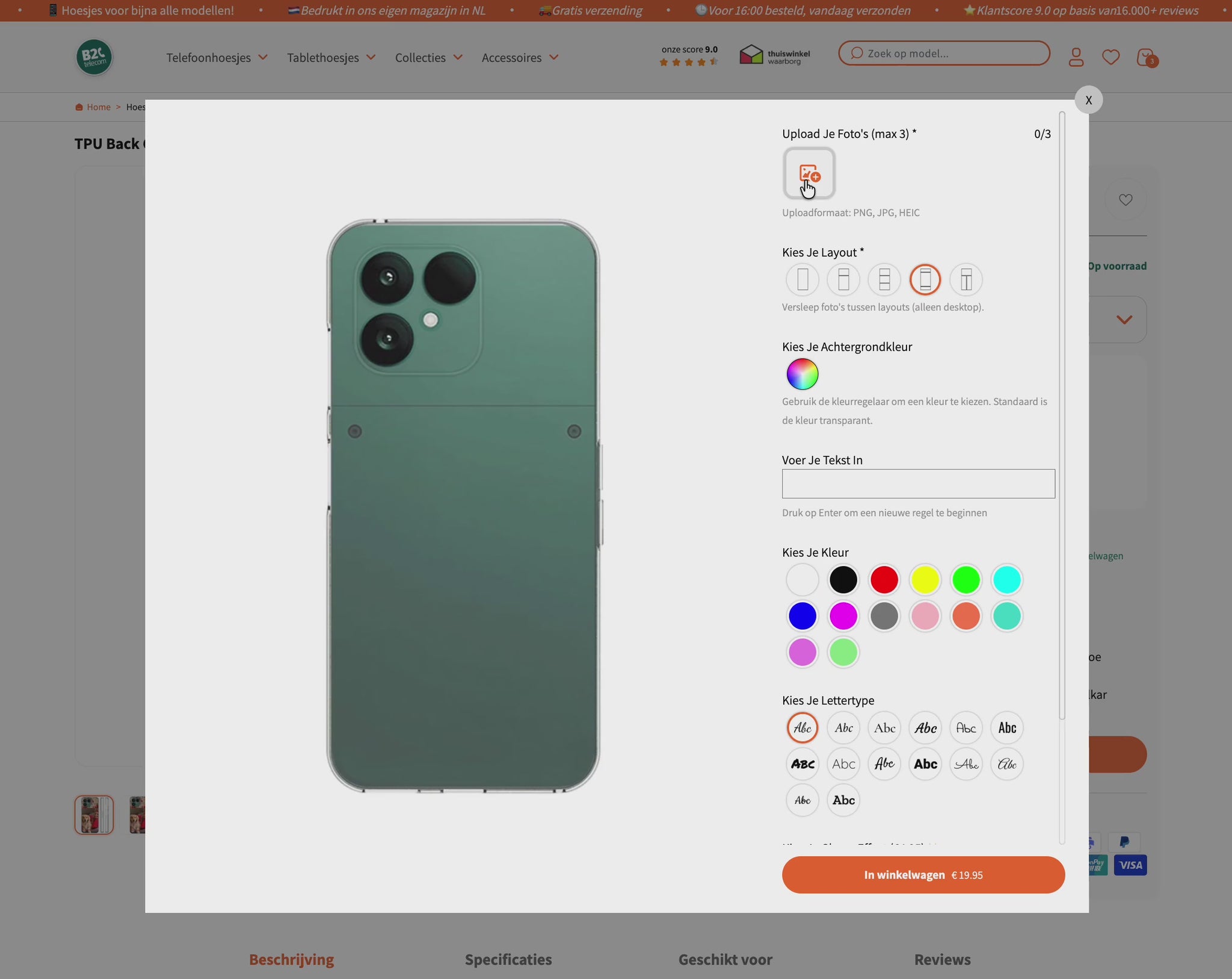 Transparant TPU Back Cover hoesje ontwerpen met eigen foto | Instructievideo hoesje personaliseren