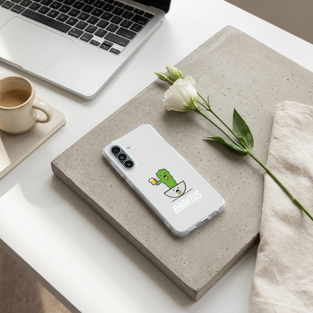 Softcase hoesje Samsung Galaxy A27 Braktus - lifestyle foto in huiselijke setting