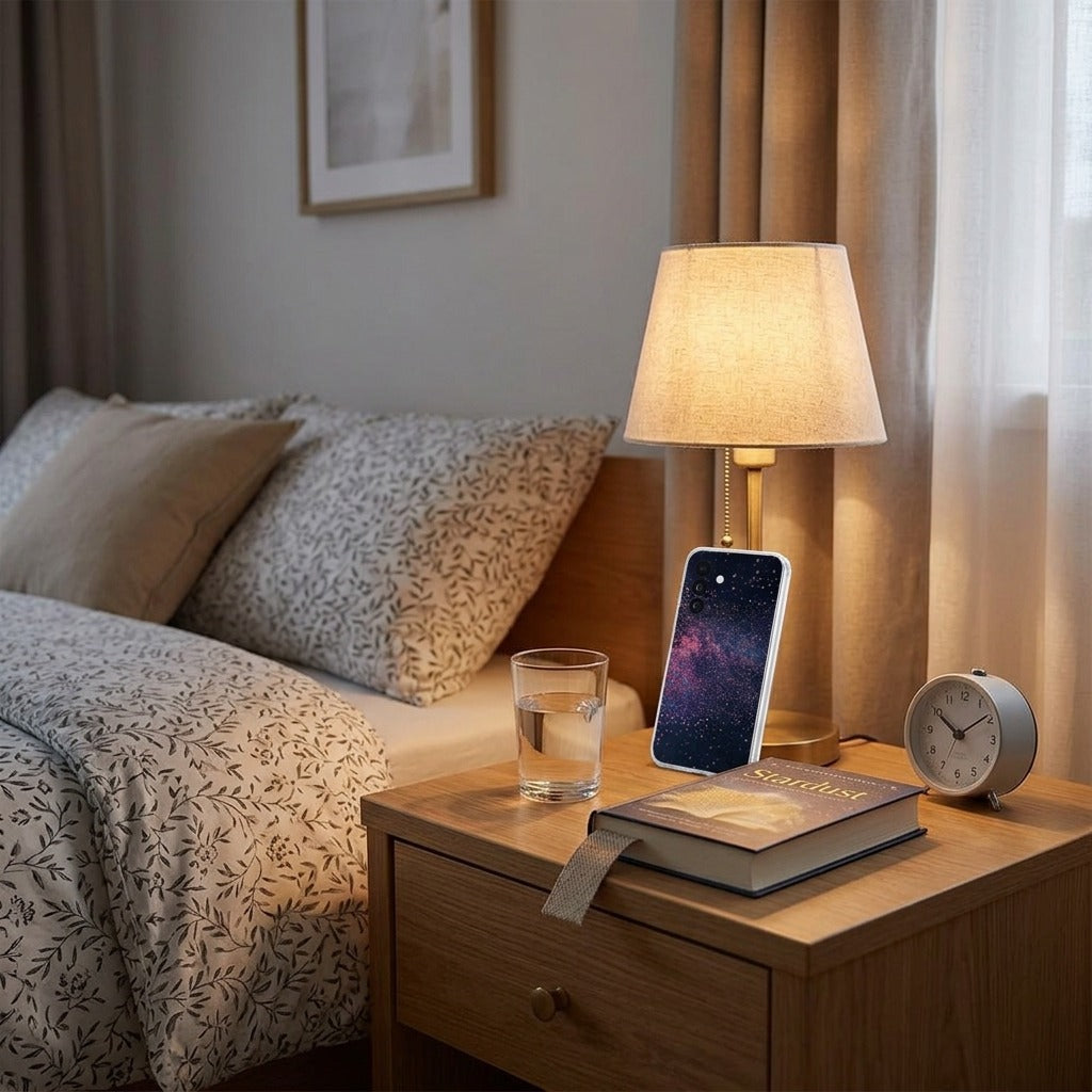 Softcase hoesje Samsung Galaxy A27 Stars - lifestyle foto in huiselijke setting