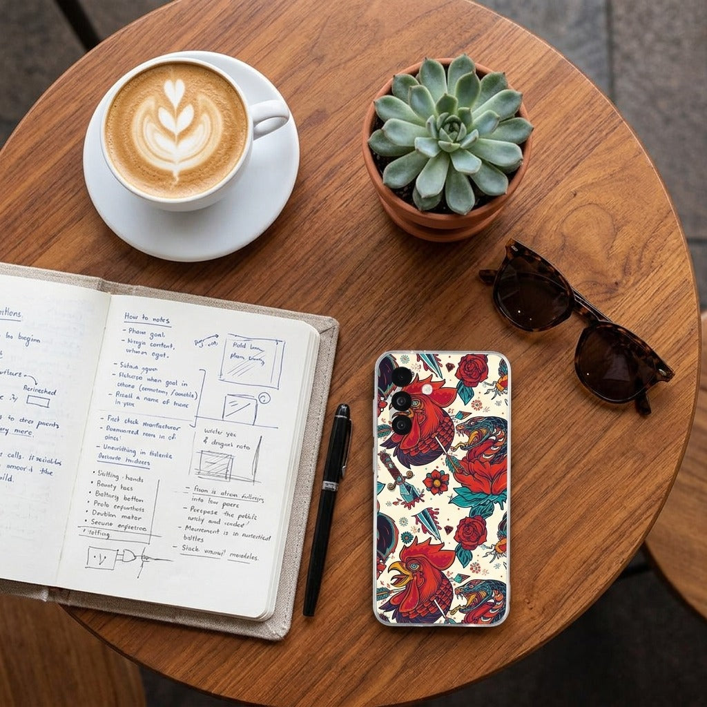 TPU hoesje Samsung Galaxy A27 Old Skool - lifestyle foto in huiselijke setting
