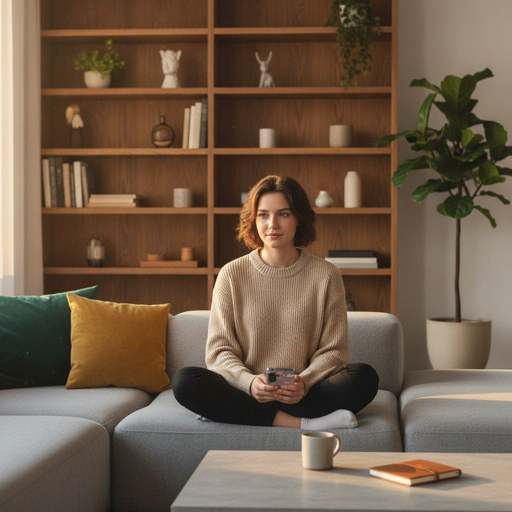 Samsung Galaxy A37 TPU Hoesje Flamingo - lifestyle foto in huiselijke setting