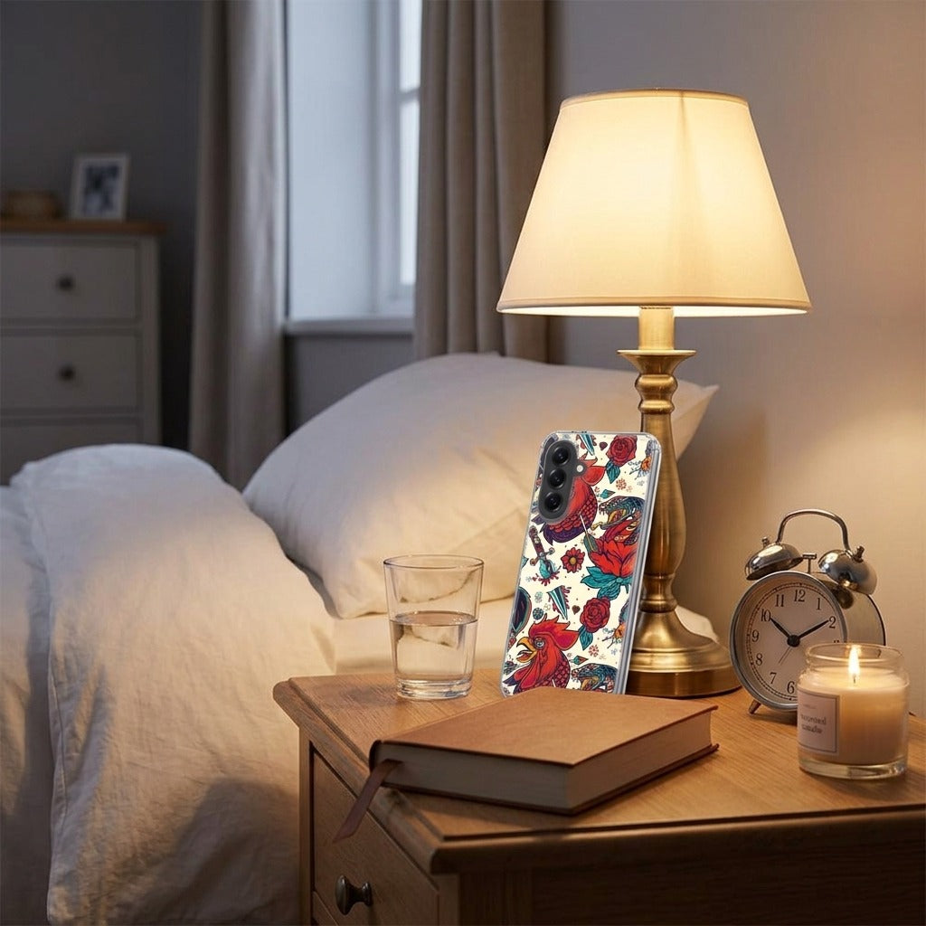 Samsung Galaxy A57 TPU Hoesje Old Skool - lifestyle foto in huiselijke setting