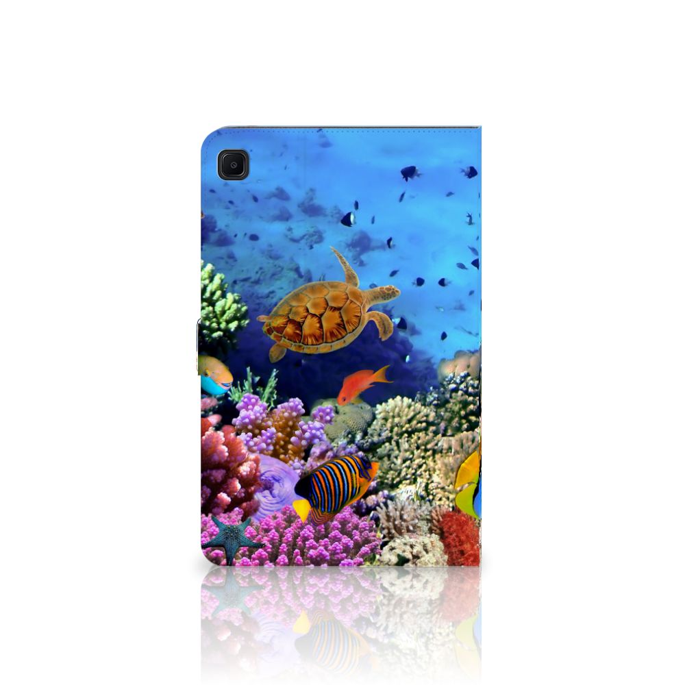 Samsung Galaxy Tab S6 Lite | S6 Lite (2022) Flip Case Vissen onderwater koraal schildpad vissen