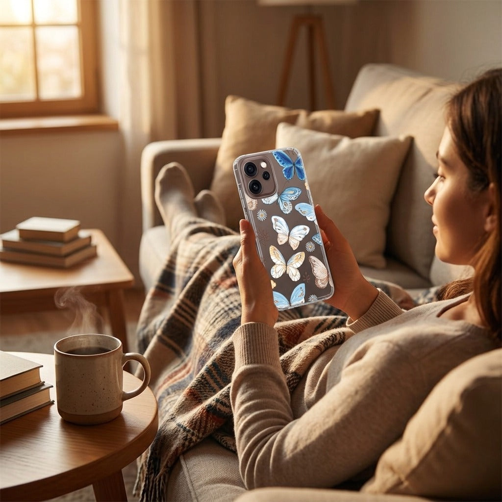 Siliconen hoesje OPPO Reno15 Pro Vlinder - lifestyle foto