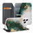 Telefoonhoesje Apple iPhone 18 Pro Max Marmer Groen Book Case vooraanzicht
