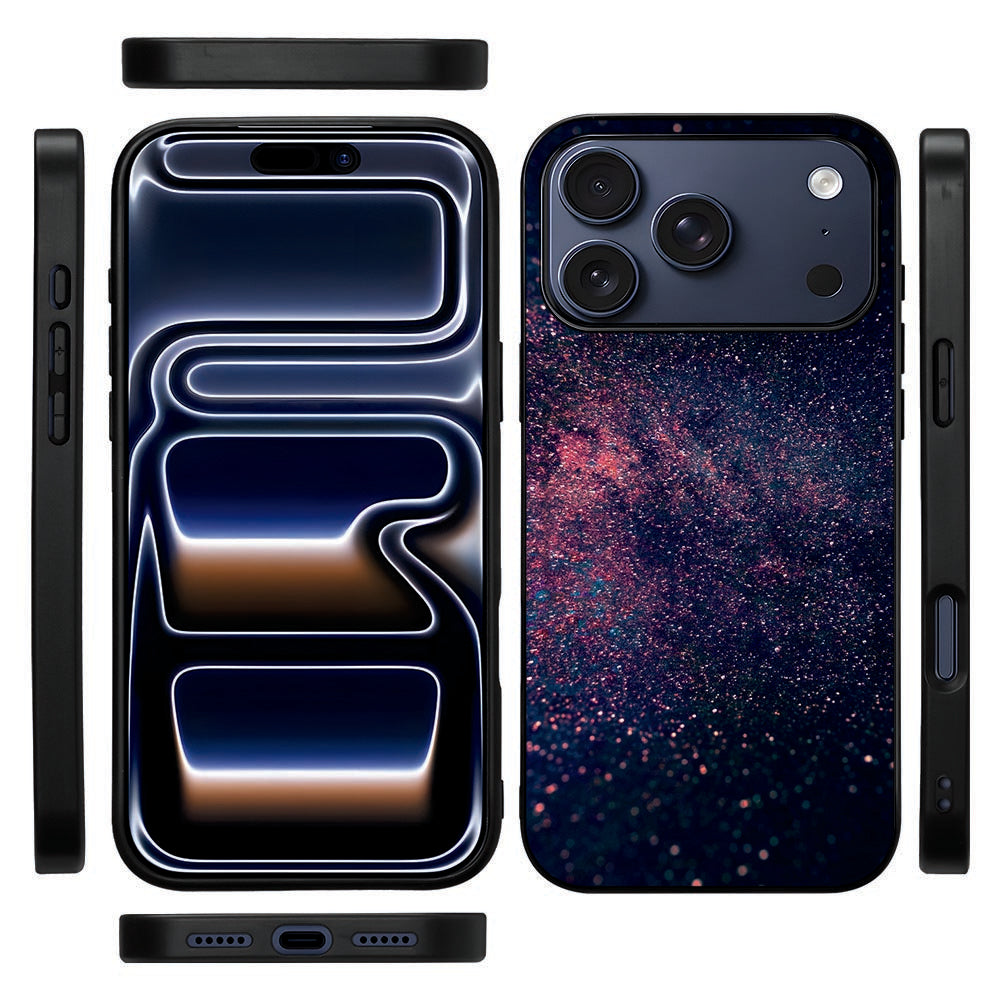 Zwarte TPU-rand van het Stars hoesje voor iPhone 18 Pro, gezien vanaf de zijkant