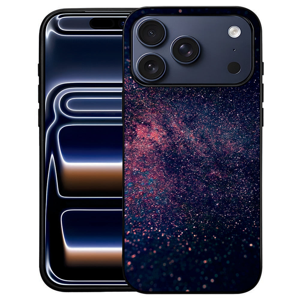 Stars iPhone 18 Pro Max hoesje met paarse sterrenprint op de kunstleren achterkant