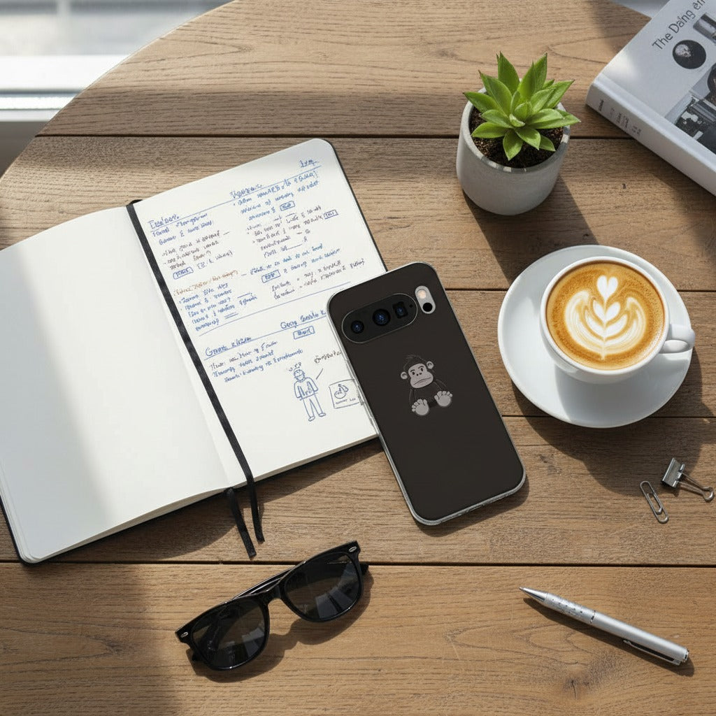 Google Pixel 10 / 10 Pro TPU hoesje Gorilla - lifestyle foto in huiselijke setting