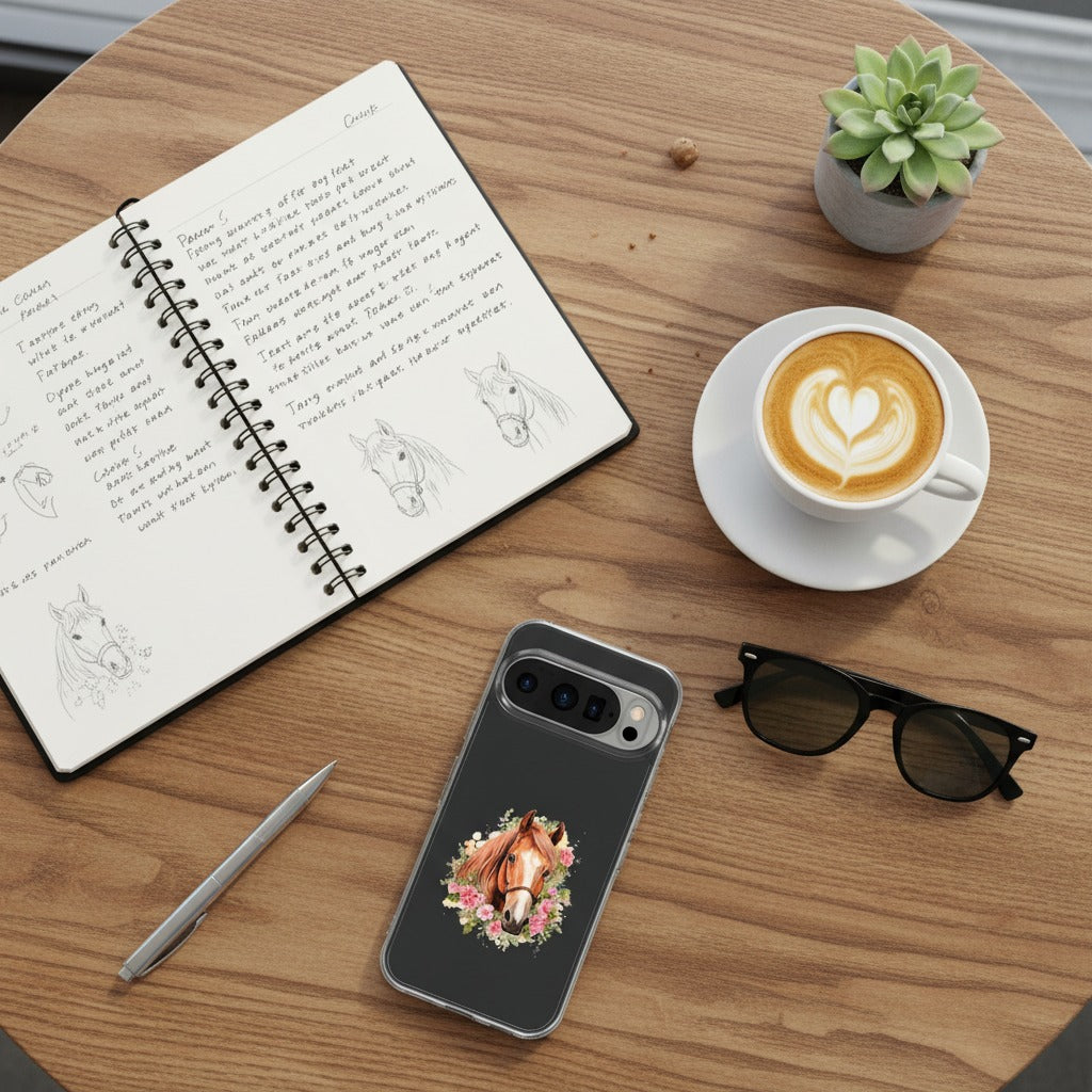 Google Pixel 10 / 10 Pro TPU hoesje Paard - lifestyle foto in huiselijke setting