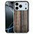 Achterkant van het iPhone 18 Pro hoesje Steigerhout met realistische houtnerven in bruin en geel