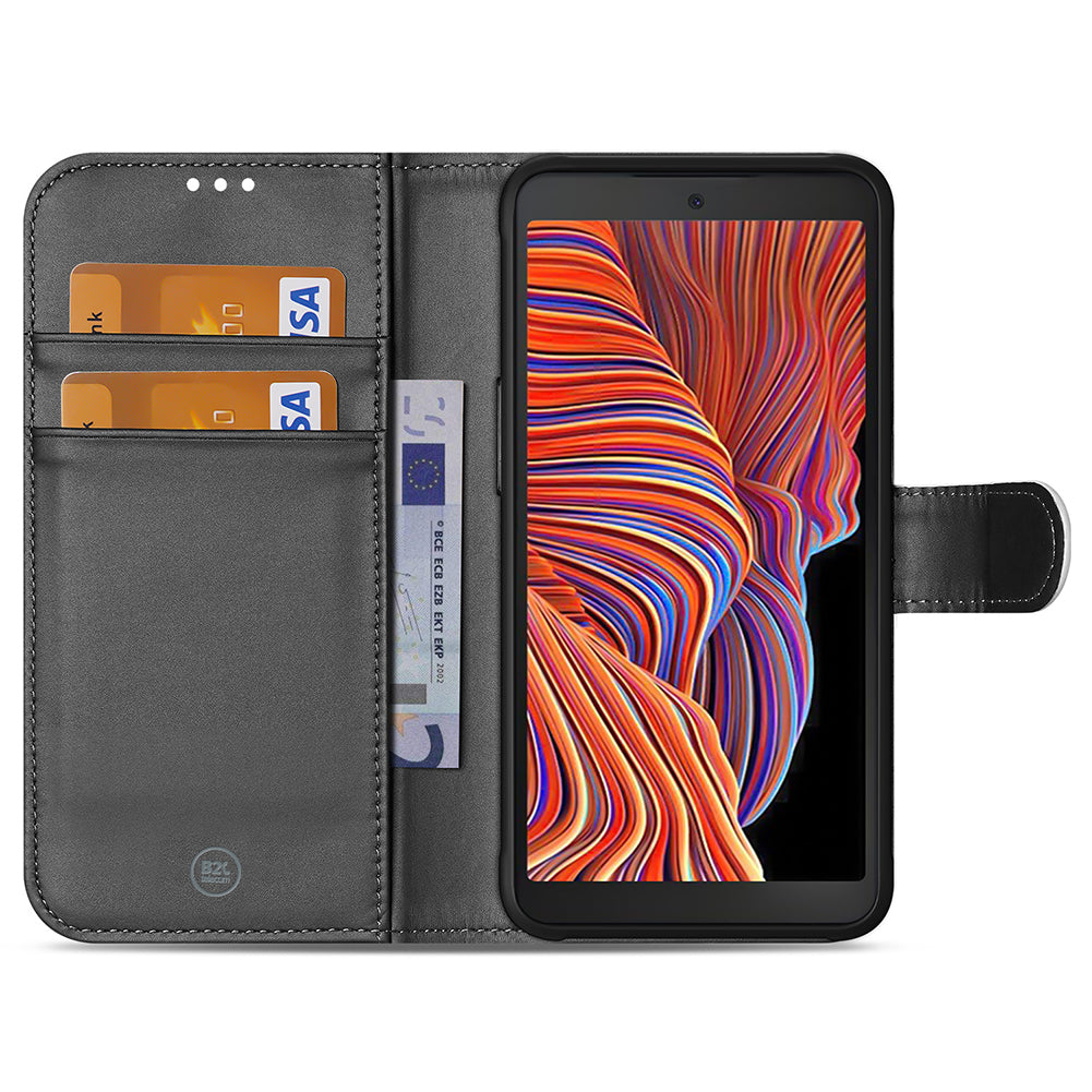 Gepersonaliseerd Book Cover Hoesje Samsung Galaxy Xcover 5 – Eigen Foto & Tekst met binnenzijde voor kaarten.