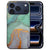 Vloeiende aquarelkleuren op de kunstleren achterkant van het Watercolor Mix iPhone 18 Pro hoesje