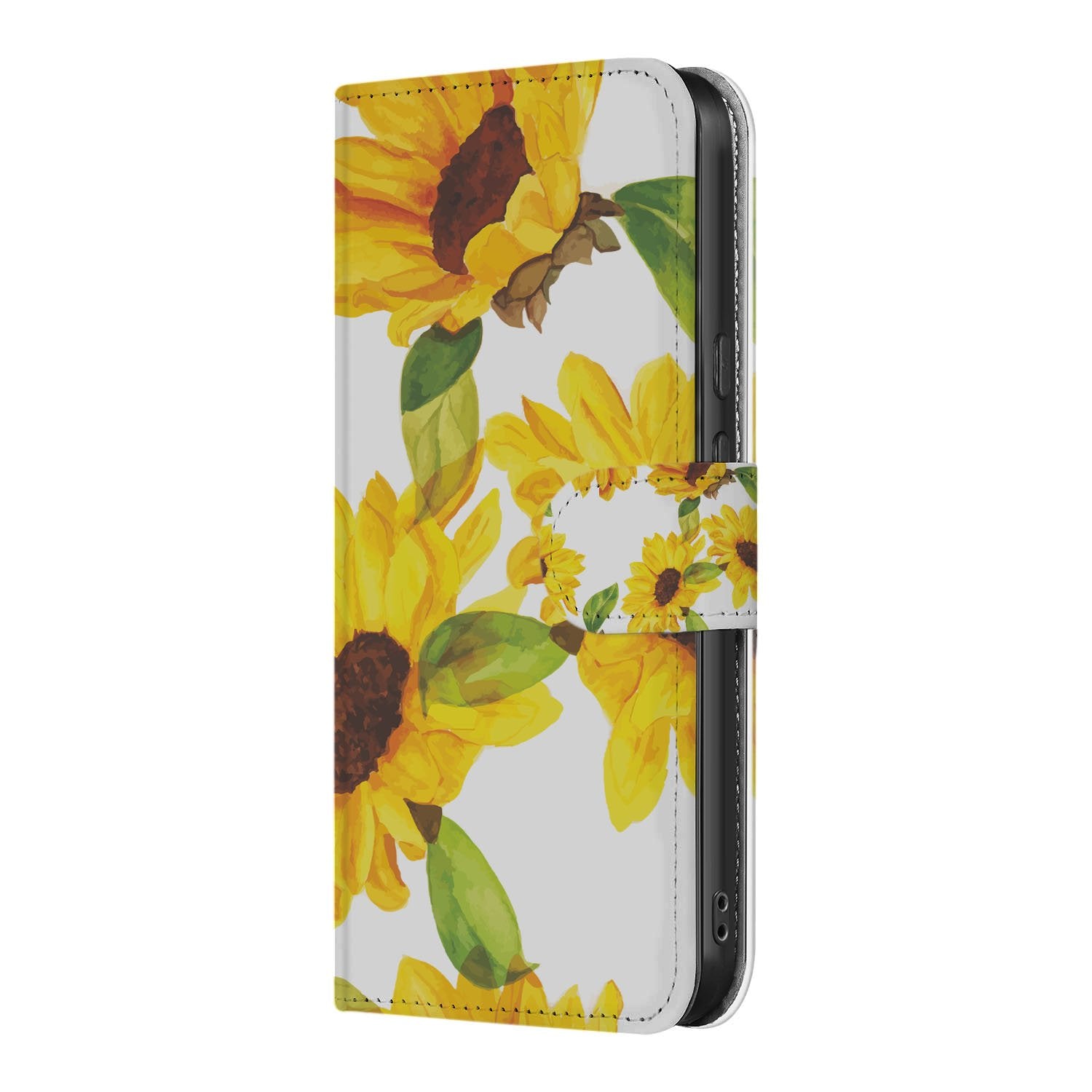 Google Pixel 10 Pro Mooi Zonnebloemen Design Book Case Hoesje zij aanzicht